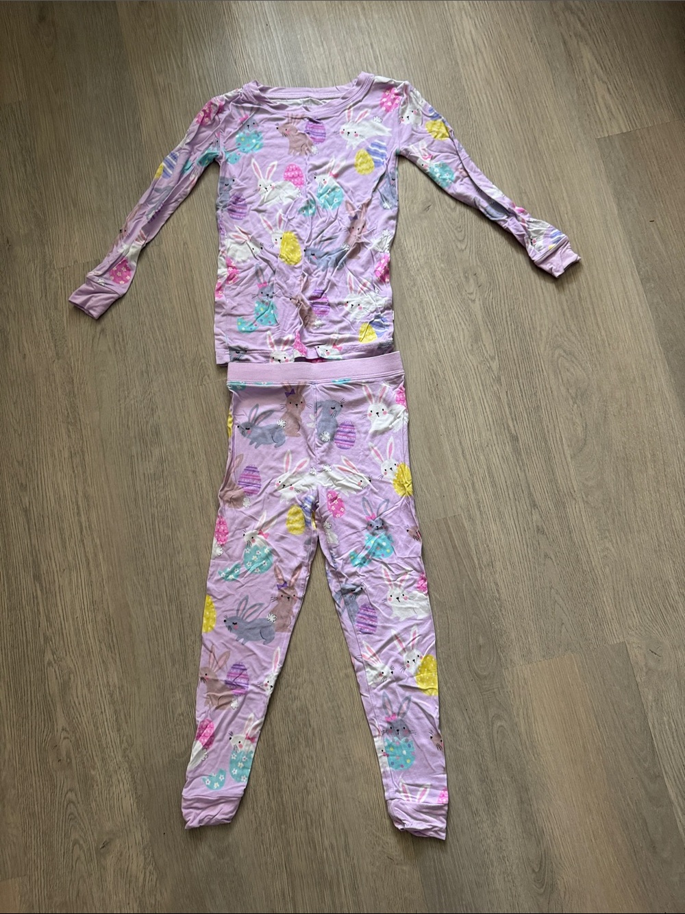 Little Sleepies- 4T Bunny Print Lavender Pajama Set. Gently Used Condition.